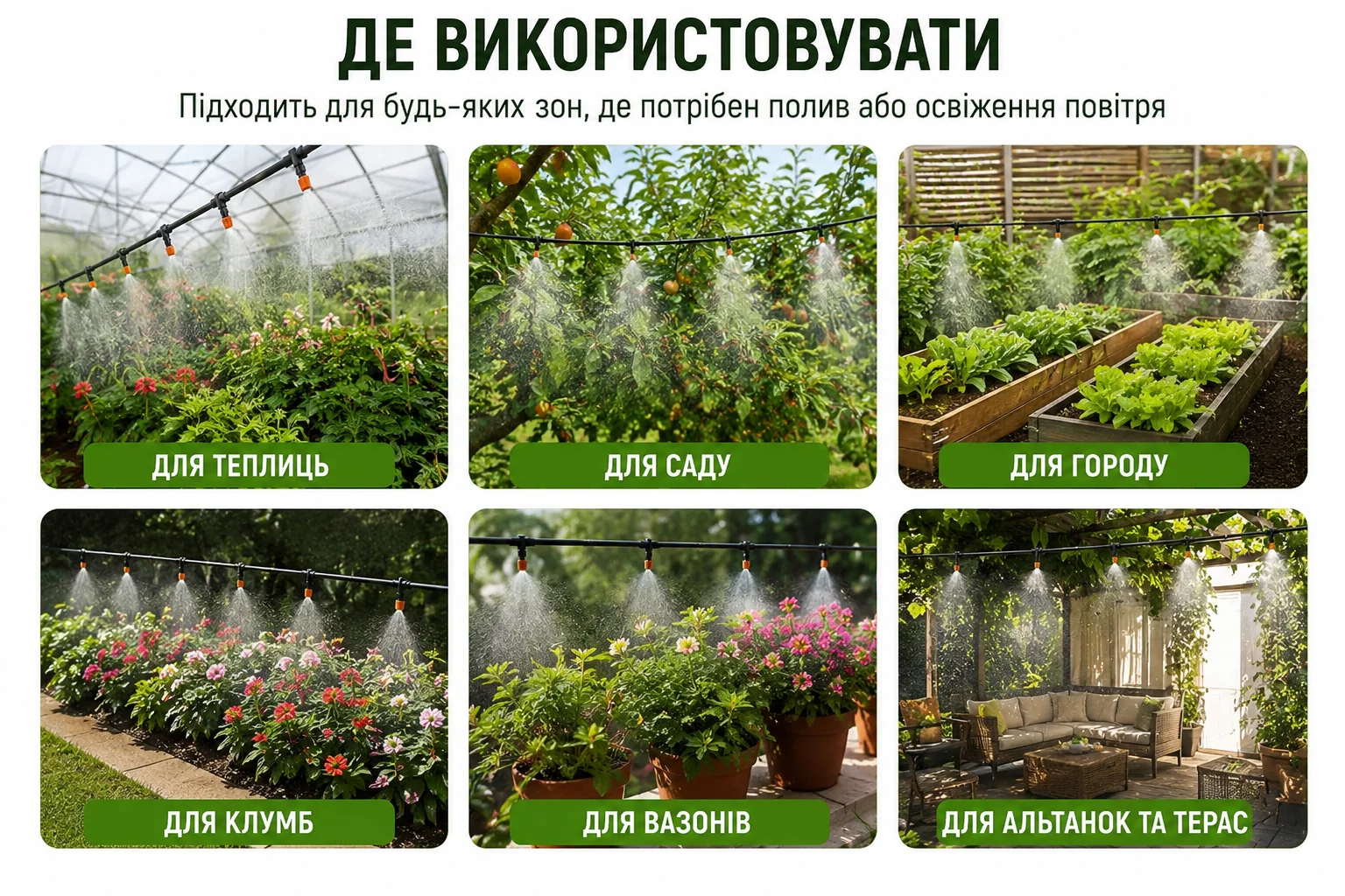 Де використовувати систему поливу